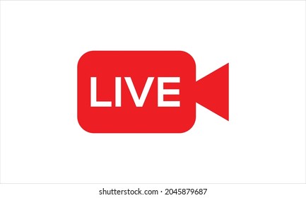 Live icon, Live streaming sign vector graphic icon logo symbol