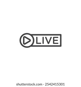 Ícone ao vivo Marca de símbolo em estilo preenchido