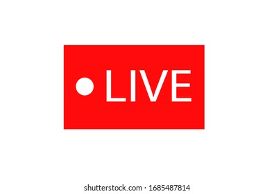 live icon, live telecast symbol