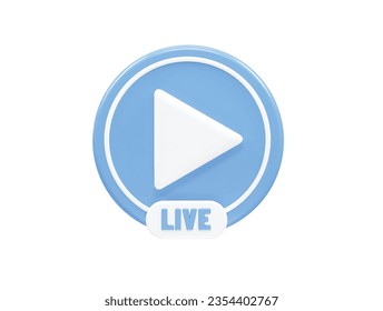  Live icon vector 3d rendering illustration element