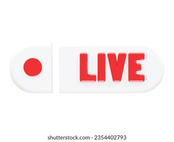  Live icon vector 3d rendering illustration element