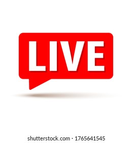 Live icon . vector flat design