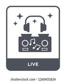 live icon vector on white background., live simple element illustration