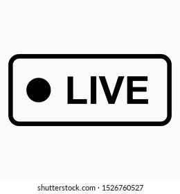 Live Icon - Vector, Sign and Symbol for Broadcast, Design, Presentation, Website or Apps Elements.