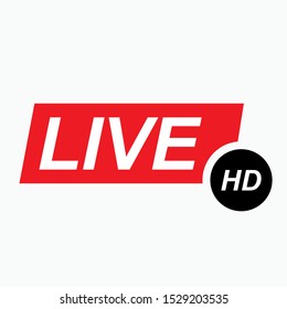 Live Icon - Vector, Sign and Symbol for Broadcast, Design, Presentation, Website or Apps Elements.