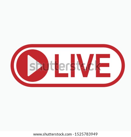 
Live Icon - Vector, Sign and Symbol for Broadcast, Design, Presentation, Website or Apps Elements.