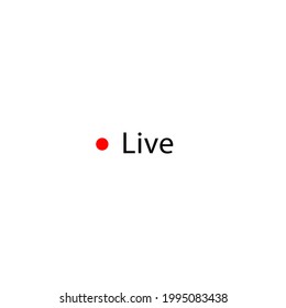 Vector de iconos en vivo para vídeos de streaming