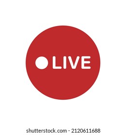 Live icons. A live broadcast or live webcast. Editable vectors.