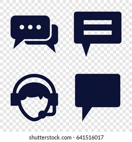 Live icons set. set of 4 live filled icons such as chat