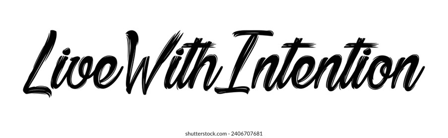 live with intention text on white background.