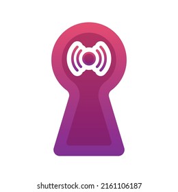 icono de plantilla de diseño de gradiente de logotipo de teclado en vivo