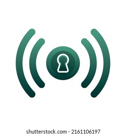 live keyhole logo gradient design template icon