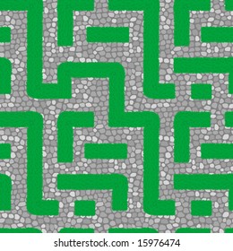 Live labyrinth. Seamless vector pattern