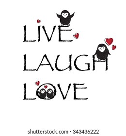 Live, laugh, love card