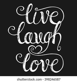 Live Laugh Love Design Greeting Cards Stock Vector (Royalty Free) 398246587