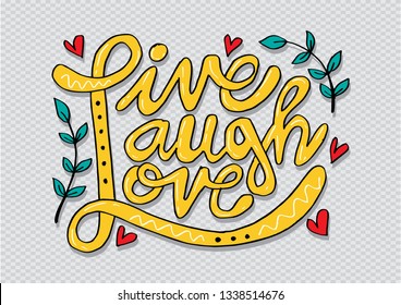  Live Laugh Love Hand Lettered Words
