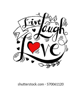 Live, Laugh, Love Postcard.