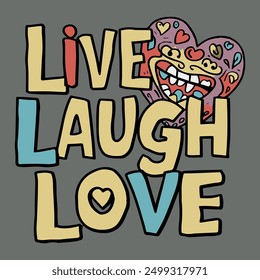 live laugh love t shirt design, t shirt design