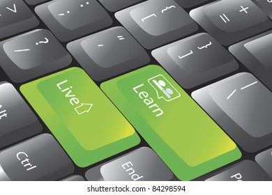 live and learn keyboard to select your future