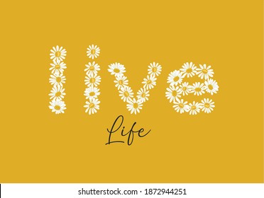 live life calligraphy banner with swashes for fashion graphics, t shirt prints, posters etc
stationery,mug,t shirt,phone case  fashion style trend spring summer print  