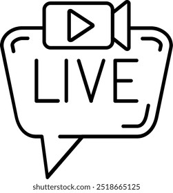Live Line vector Icon Design