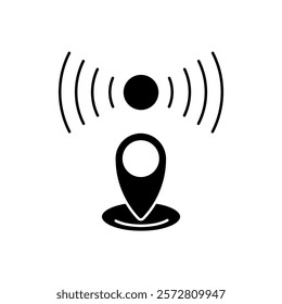 live location concept line icon. Simple element illustration. 
live location concept outline symbol design.