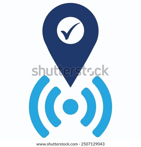 Live Location glyph icon vector