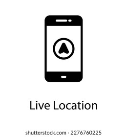 Live location icon design stock illustration