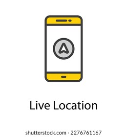 Live location icon design stock illustration