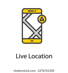 Live location icon design stock illustration