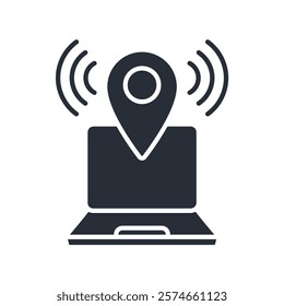 Live location icon. vector.Editable stroke.linear style sign for use web design,logo.Symbol illustration.