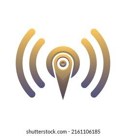live location logo gradient design template icon