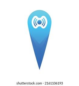 live location logo gradient design template icon