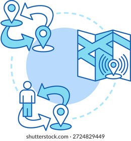 Live Location And Position Tracking Illustration Illustration
