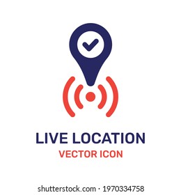 Live Location Tracking Position Icon