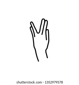 Live long and prosper hand gesture