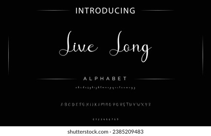Live Long signature Font Calligraphy Logotype Script Brush Font Type Font lettering handwritten