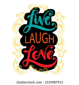 Live Lough Love hand drawn typography poster