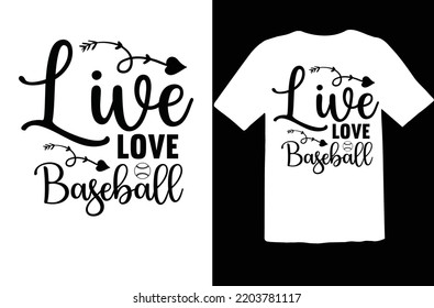 Live Love Baseball svg design