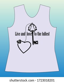 live and love to the fullest, slogan lovely graphic design and cute flowers graphic design print for tee and t shirt and fabric