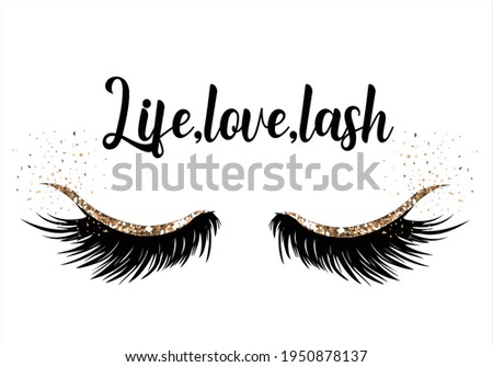 live love lash vector art design