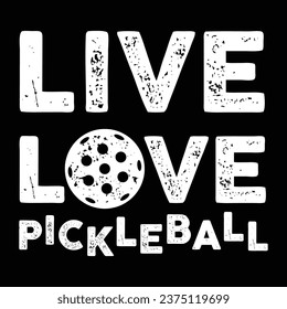 live love pickleball t shirt designs vector