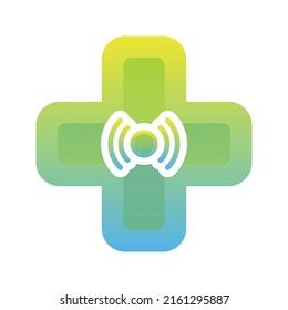 live medical logo gradient design template icon