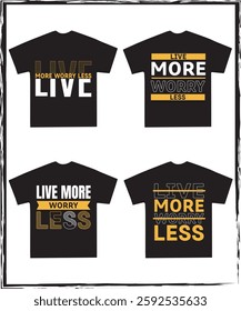 live more motivational quotes t-shirt design bundle