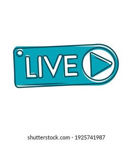 live multimedia stream internet vector illustration blue design