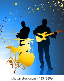 Live Music Band Original Vector Illustration