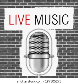 Live music banner, vector eps10 illustration