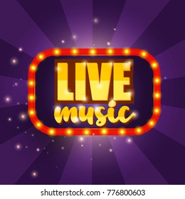 Live Music Banner Vector Illustration Stock Vector (Royalty Free ...