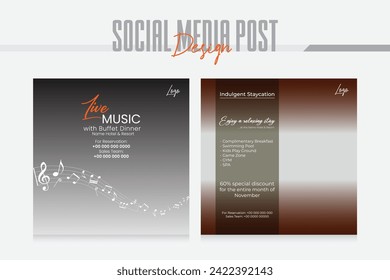 live music food restaurants post design