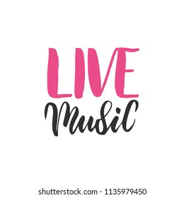 Live Music Lettering.